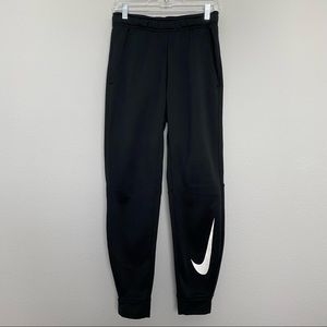 Mens Nike Black Therma Fleece Tapered Pants Size Small